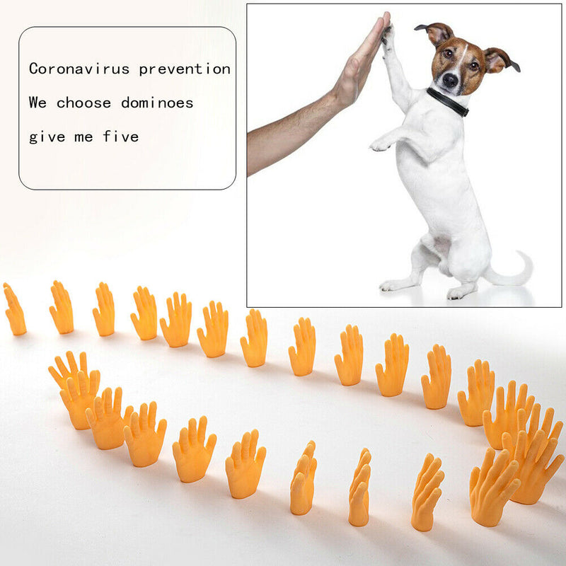 10pcs Desktop Palm Ornaments Domino Blocks Give Me Five Mini Hands Models