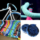 2 XCycling Road Bike Sports Cork Handlebar Tape+ 2 Bar plug black+blue