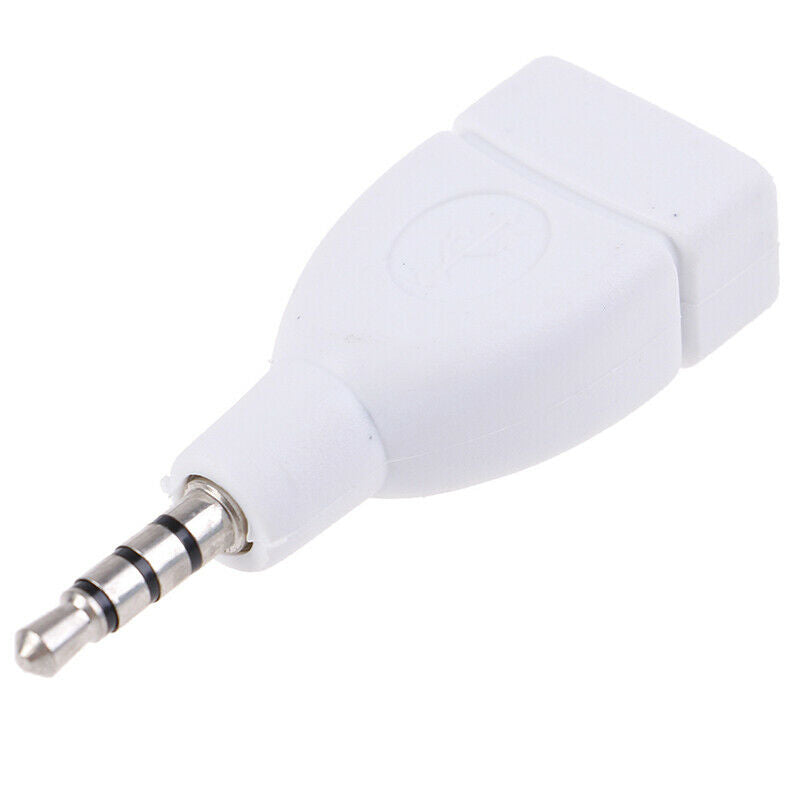 Converter Adapter USB 2.0 Female to 3.5mm Male AUX Audio Car Plug Jack wh dfTEUS