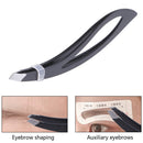 1Pc Stainless Steel Eyebrow Clips Eyebrow Tweezer Face Hair Beauty Slanted Pu JR
