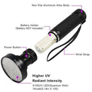 High Powered UV Lamp Black Light Ultra Violet Flashlight 395nm 5W 100LED