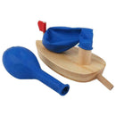 Children Bath Balloon Powered Boat Wooden Gifts Educational Toys Swimming K7K2