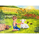 DIY Diamond Painting Kits Girl and Goat Full Round Drill Picture Handicraft