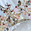 Baroque Style Upscale Bridal Jewelry Boutique Crown Headdress Handmade Crys