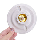 E27 LED Light Bulb Holder Round Socket E27 Base Hanging Lamp Socket Screw B&X