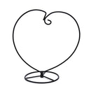 Black Heart-shaped Iron Hanging Plant Glass Vase Terrarium Stand Holder kOZME