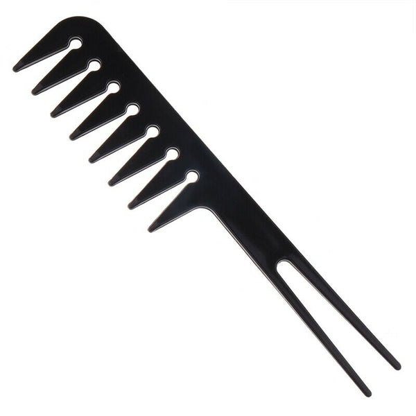 10Pcs Professional Wide Tooth Plastic Hair Brush Comb Anti-Static Wet Hair  J6W2