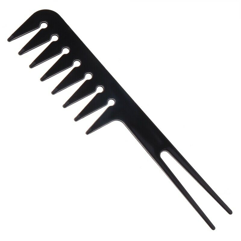 10Pcs Professional Wide Tooth Plastic Hair Brush Comb Anti-Static Wet Hair  J6W2