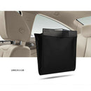 Car Trash Can with Lid,Car Trash Bag Hanging with Storage Pockets-Collapsib
