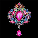 Rhinestone Brooch Crown Glass Women Corsage Badges Jewelry (Multicolor) A
