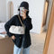Fashion Cloud Women Shoulder Handbag Lady Chain Underarm Clutch (Beige)