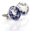 1Pair Mens Stainless Steel World Map Cufflinks Shirts Cuff Links Wedding Part FT