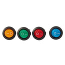 5X(4 x 12V LED illuminated rocker on-off toggle SPST switch dash light car I7U7)