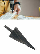 1 pcs Hex Shank Nitriding Black Spiral Groove Step Drill Bit Durable Steel