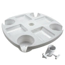 17 Inch Round Plastic Holders Snack Cups Beach Umbrella Table with Cup for