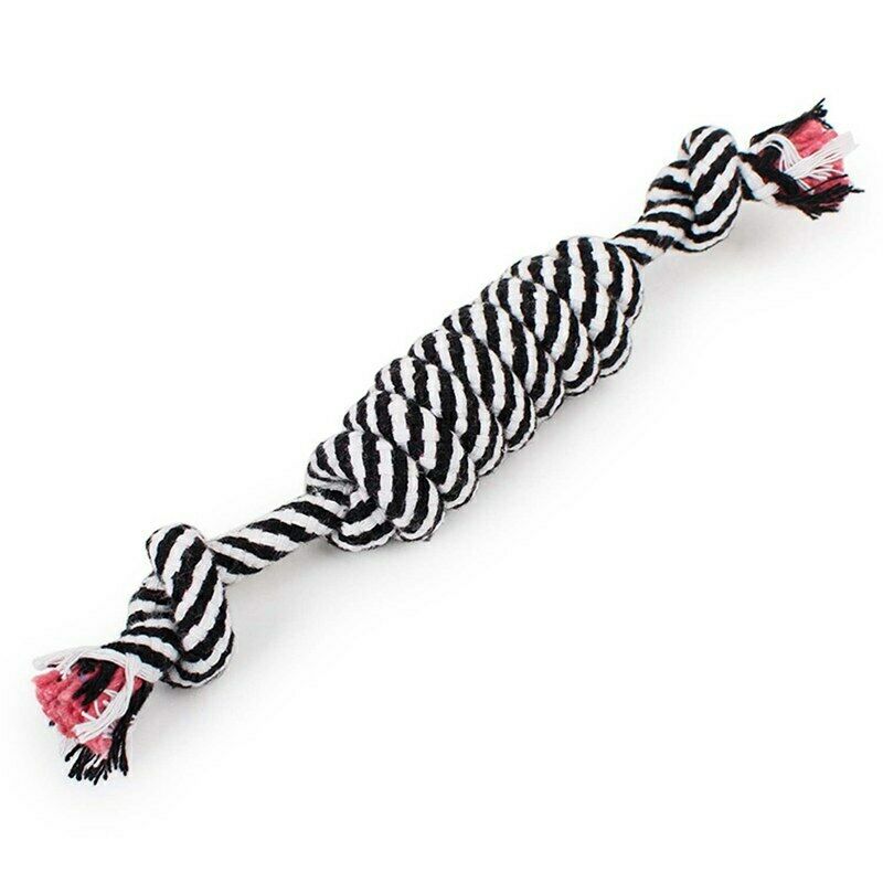 1PC Random Color New 27CM Dog Pet Puppy Chew Cotton Rope Ball Braided Knot