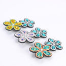 3pcs Full Drill Diamond Painting Hair Clip Flowers DIY Rhinestone Hairpins
