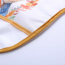 Cartoon Full Sleeve Baby Bib Waterproof Paint Feeding Apron (Pink Rabbit) A