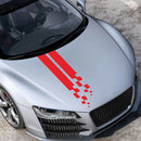 1 Pair Car Decorative Stickers Styling Decals Film for Racing Sports Hood Cover