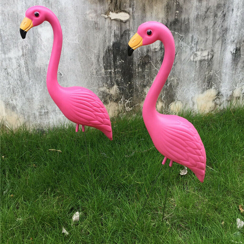 Lifelike Pink Flamingo Garden Decoration Lawn Sculpture Ornament Decor