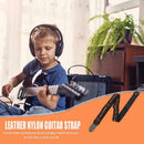 For Acoustic Electric Guitar Leather Nylon Adjustable Strap Guitar Accessories