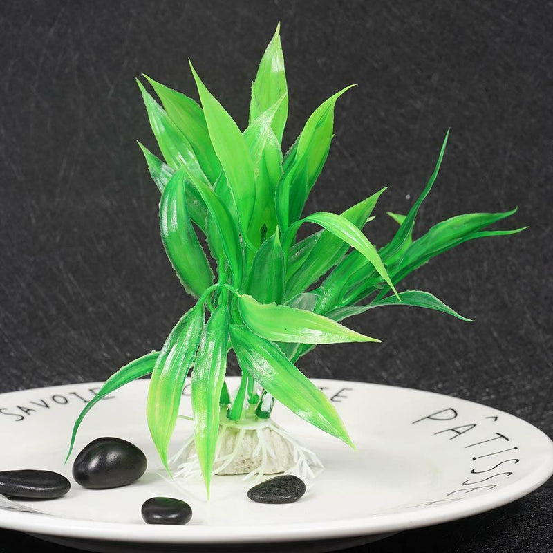 1x Water Grass Green Plant Ornament For Fish Tank Artificial Plastic Aquarium A+