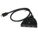 Lovoski HDMI Switch Switcher Selector Splitter 3Port Hub Box 1080P For HDTV