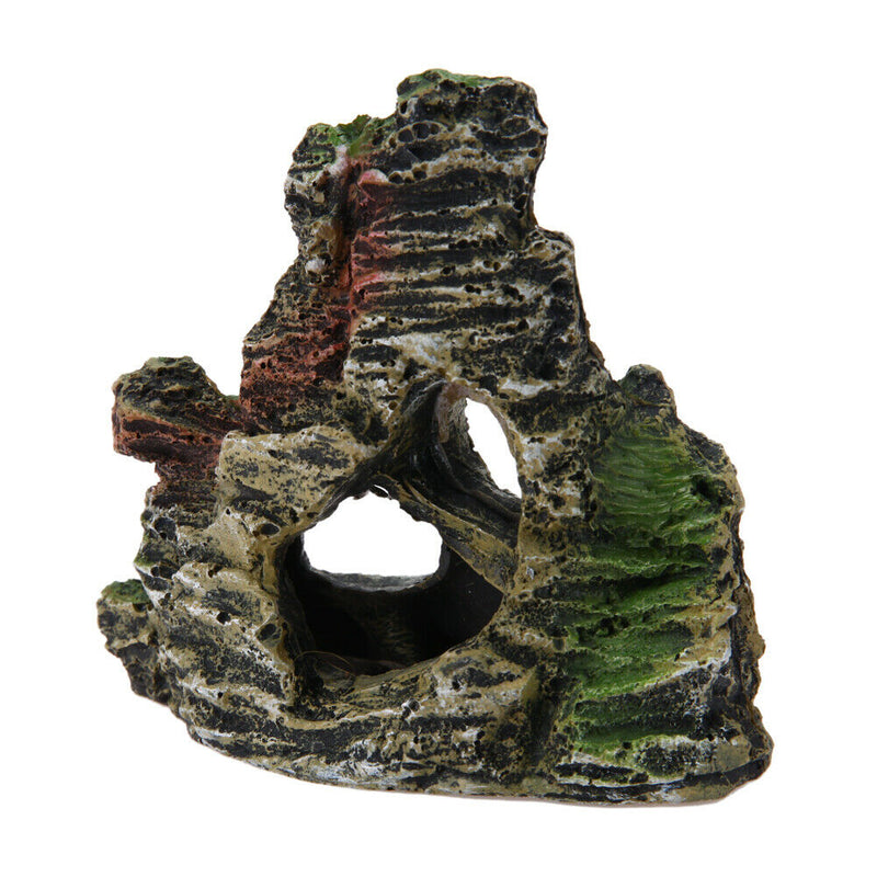 Mountain View Aquarium Rockery Hiding Cave Tree Fish Tank Ornament Decor