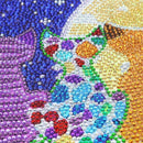 Full 5D Diy Diamond Painting Kit, Moon And Colored Cat Shaped Embroidery Cr