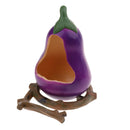 Bird Small Parrot Pigeons Stand Feeding Cup Eggplant & Pepper