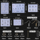 195pcs/set Earring Making Set 5pcs Earring Molds 50pcs Eye Pins for Pendants