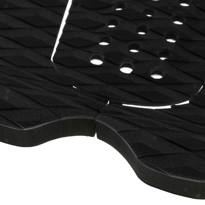 3 Piece BLACK Diamond Surfboard Traction Pad Tail Pad Deck Grip Accessories