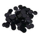 100 Pieces Round Casion Poker Card Counting Bingo Chips Tokens Black 25mm