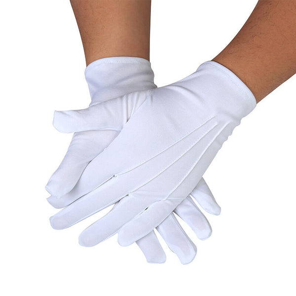 1 Pair Mens Formal Gloves Tuxedo Honor Color Guard Parade Santa Inspection- P9X4