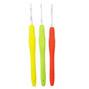 3Pcs Ergonomic Grip Crochet Hook Aluminum Knitting Needles Set 2.0/2.5/3.0mm
