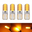4x T10 194 168 W5W COB 8-SMD SILICA Super Bright LED light Bulb Yellow 12V 6500K