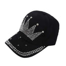 Children Outdoor Sports Bling Baseball Hiking Cap black Crown