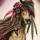 Full Round Diamond 5D Diy Diamond Painting "Flower & Horse" Embroidery Cros