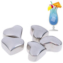 Love Shape Stainless Steel Ice Cubes Whiskey Red Wine Summer Iced Drink OZ
