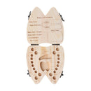 Baby Tooth Wooden Box Milk Teeth Organizer Storage Boys Girls Save Souvenir Case
