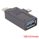 USB 3.1 2-in-1 Type-C&Micro USB to USB 3.0 / 2.0 Female OTG Adapter ConvertorTEU