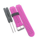 2 Pieces Silicone Replacement Wrist Watch Band for Garmin Forerunner 220 230 235