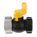 1000L IBC Water Tank Drain Adapter Ball Value 2.44" Inlet x 2" Outlet