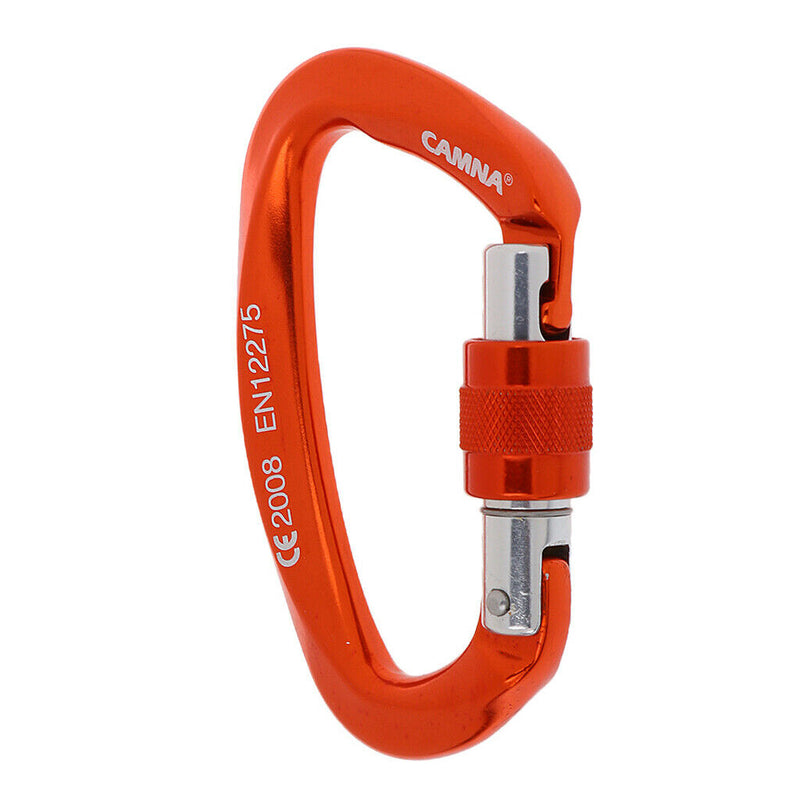 2x 25KN Auto Locking Carabiners Aluminum Lightweight D-Ring Outdoor Buckle for