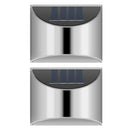 2pcs Warm White 4 LED Solar Lights Waterproof  Wall Stair Lamp for Security A