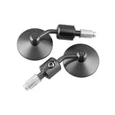 Universal CNC Handle Bar End Round Rear View Side Mirrors Motorcycle Custom H8S3