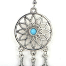 Bohemian Dreamcatcher Leaves Feather Pendant Necklace Earrings Jewelry Set FT