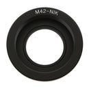 Adapter for M42 Screw Lens to  AI F Camera with Glass Focus