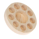 Round Wooden Essential Oil Display Stand Holder Organizer Shelf Rack 10Slo Ew