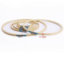 6 Pcs In Set Round Natural Bamboo Wooden Sewing Embroidery Cross Stitch Rin H4O7